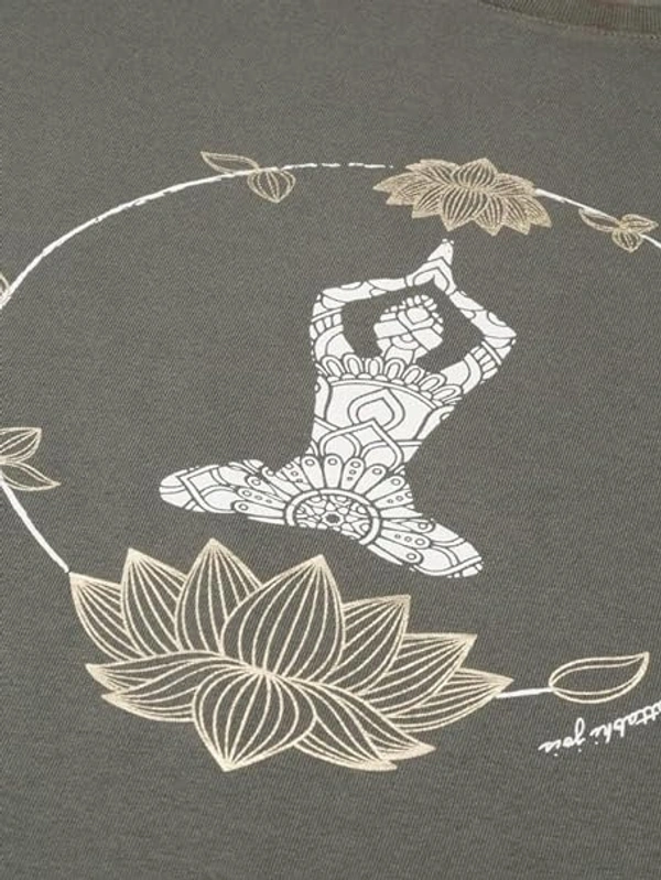 Enamor Essentials Full Sleeve Round Neck Slim Fit Stretch Cotton Lounge Tshirt for Womens-E157 An - XXL