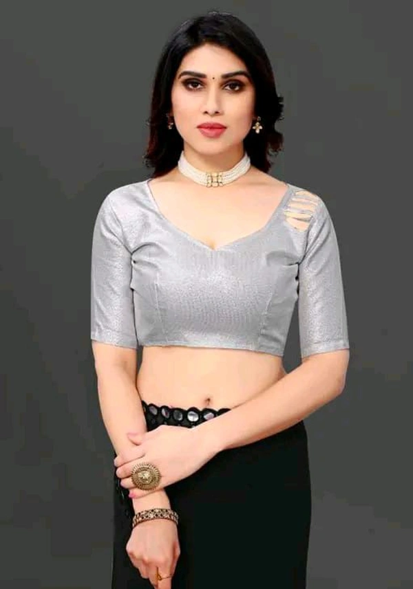 NEW FENCY GEORGETTE CUT WORK SAREE MO 0.7 - Free Size