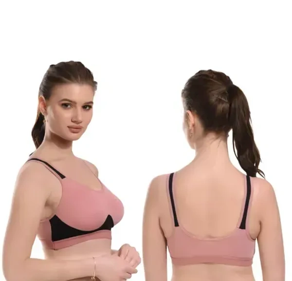 Fancy Women Cotton Sports Bra Multicolor Mo - 36B