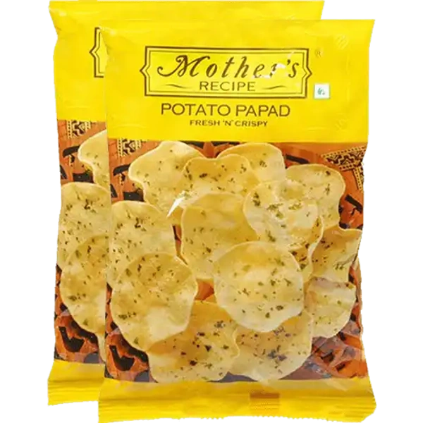 Mother's Recipe Potato Papad, 2X70g (Pouch) (Set Of 2)