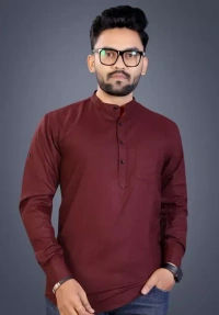 Men Traditional Wear Cotton Kurta MO - S
