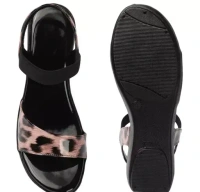 RM GLMAWALK women animal print synthetic patent leather comfortable and stylish wedges heels coushioned memory foam insole synthetic girls heel sandal | Women's Outdoor Sandals: Casual Sandals with Supportive Cushioned Sole for Everyday Use and Wedge Heels Mo - IND-3