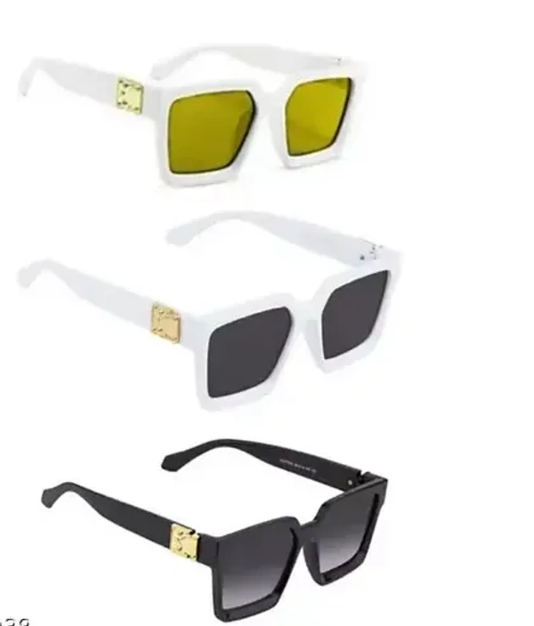 Pack of 3 King's New Trendy Unisex NIGHT VISION Sunglasses For Men & Women Mo - Free Size