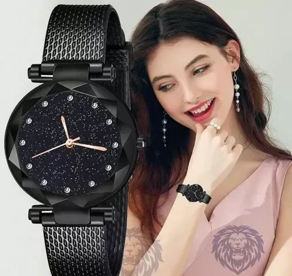 Magnetic Chain magnet strap with bracelet hand watch girls watch for women gift Mo - Free Size