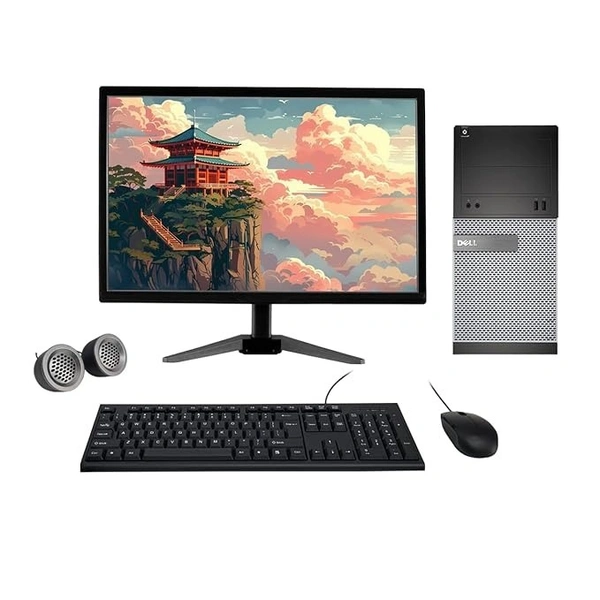 (Refurbished) Dell Optiplex 19" HD All-in-One Desktop Computer Set (Intel i3 2nd Gen| 8 GB RAM| 500 GB HDD| 19" HD LED Monitor| KB & Mouse| Speakers| WiFi| Windows 10 Pro| MS Office)