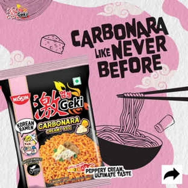 Geki Carbonara Creamy Veg Korean Noodles 80g