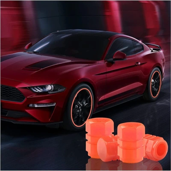 TYRE VALVE CAPS LUMINOUS GLOW (PACK OF 4)