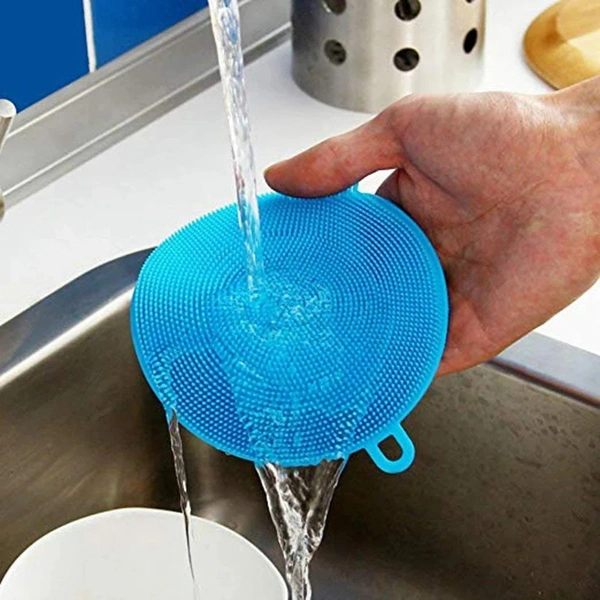 Silicone Dish Scrubber Sponge Mildew Free, Non Stick, Heat Resistant