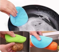 Silicone Dish Scrubber Sponge Mildew Free, Non Stick, Heat Resistant