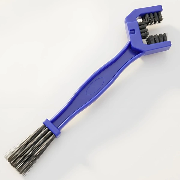 Multi-Purpose Bike Chain Cleaner Brush | 3-Sided Maintenance Tool for Motorcycles & Bicycles (Blue)