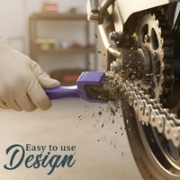 Multi-Purpose Bike Chain Cleaner Brush | 3-Sided Maintenance Tool for Motorcycles & Bicycles (Blue)