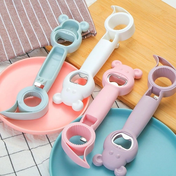 Premium 4-in-1 Multi-Functional Bottle Opener | Handheld Can, Beer, and Jar Opener