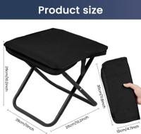 Premium Folding Camping Stool | Portable Lightweight Mini Travel Seat with Carrying Bag