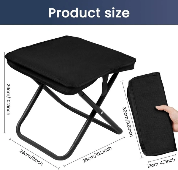 Premium Folding Camping Stool | Portable Lightweight Mini Travel Seat with Carrying Bag