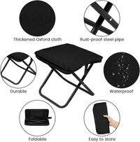 Premium Folding Camping Stool | Portable Lightweight Mini Travel Seat with Carrying Bag