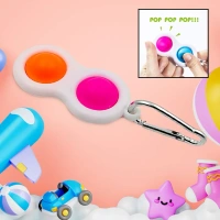 SIMPLE DIMPLE FIDGET TOY MINI KEYCHAIN