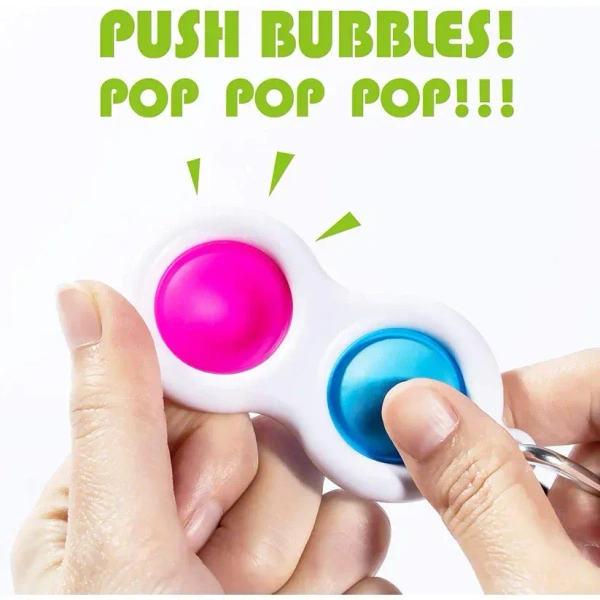 SIMPLE DIMPLE FIDGET TOY MINI KEYCHAIN