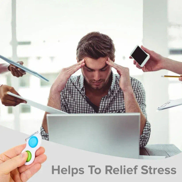 SIMPLE DIMPLE FIDGET TOY MINI KEYCHAIN