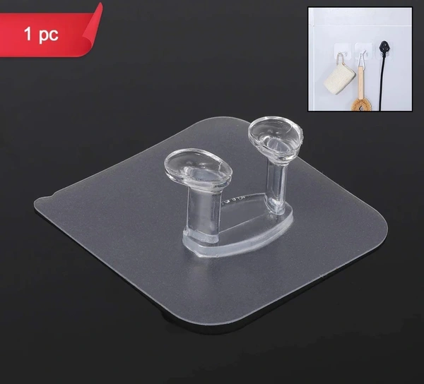 (Pack Of 5) TRANSPARENT WALL STORAGE HOOKS