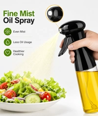2-in-1 Oil Sprayer & Pourer Bottle for Cooking | Olive Oil Spray Bottle | Leak-Proof, BPA-Free, Refillable Fine Mist Oil Dispenser for Air Fryer, BBQ, Salad & Kitchen (210ml)