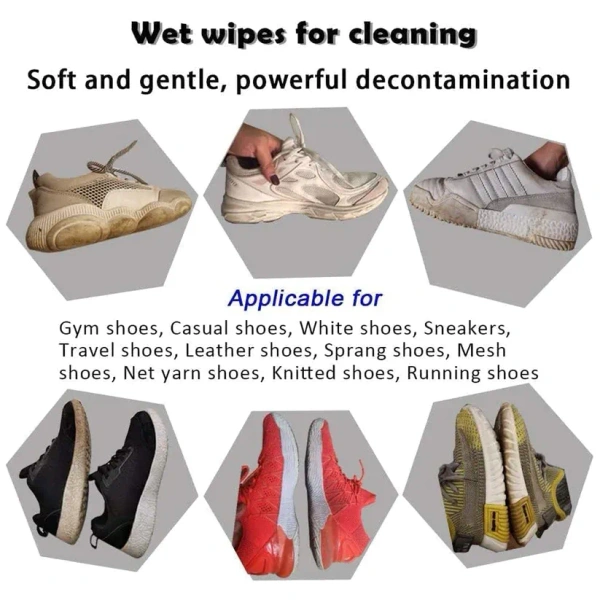SHOE CLEANING WET WIPES (80 PCS)