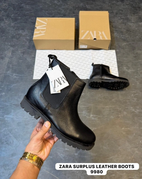 ZARA DESIGNER LEATHER BOOTS ART- 9980