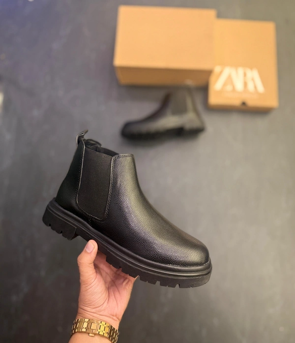 ZARA CHUNKY LEATHER CHELSEA 