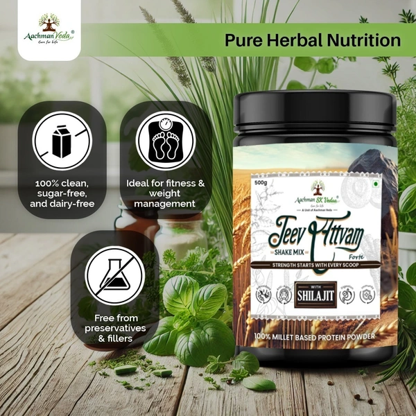 Aachman Sk Vedaa Jeevsattvam Forte With Shilajit (Protien Powder) - 2