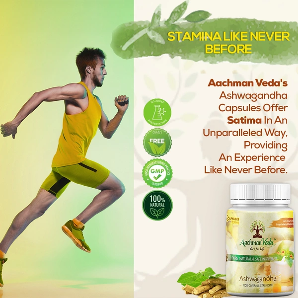 Aachman Veda Ashwagandha Veg Capsules - 1