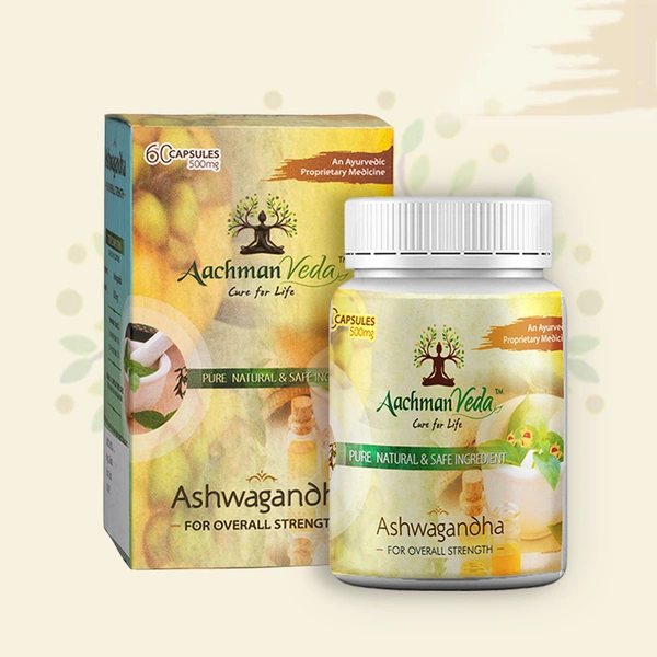 Aachman Veda Ashwagandha Veg Capsules - 1