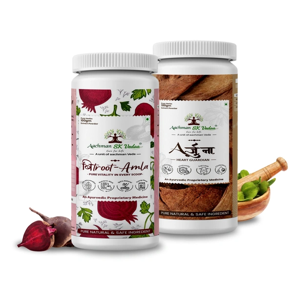 Aachman Sk Vedaa Beetroot & Arjuna Amla  Extract Powder - COMBO