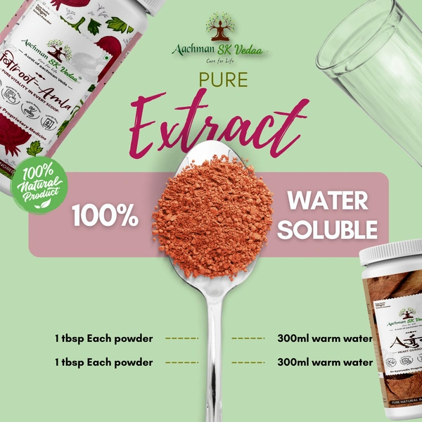 Aachman Sk Vedaa Beetroot & Arjuna Amla  Extract Powder - COMBO