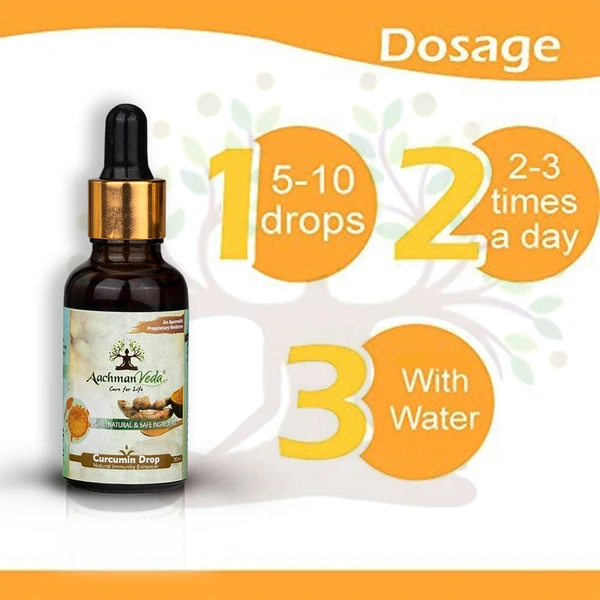 Aachman Veda Curcumin Drops - 1