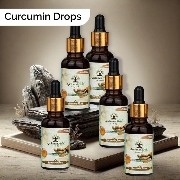 Aachman Veda Curcumin Drops - 1