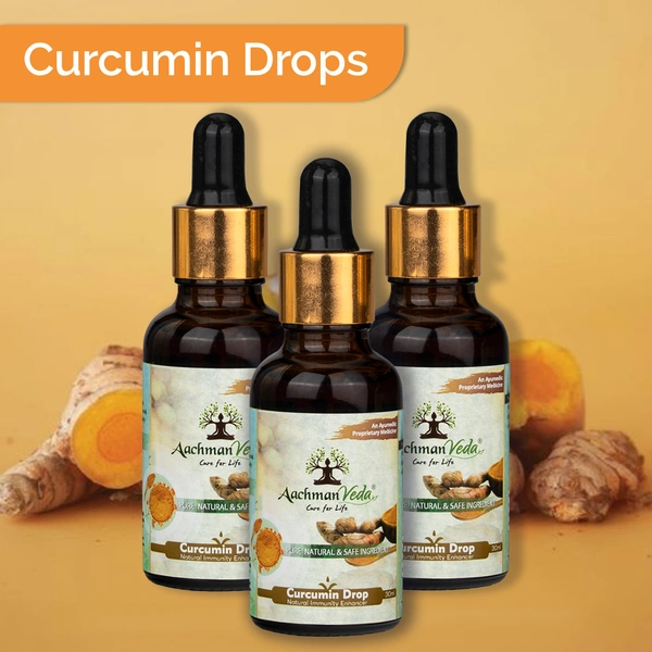 Aachman Veda Curcumin Drops - 1