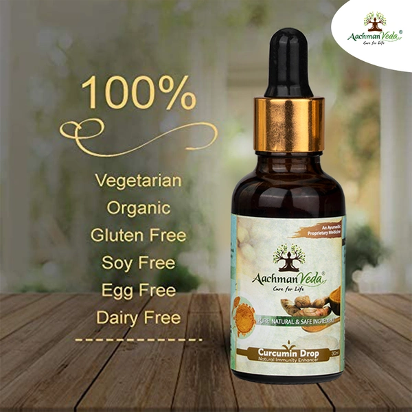 Aachman Veda Curcumin Drops - 1