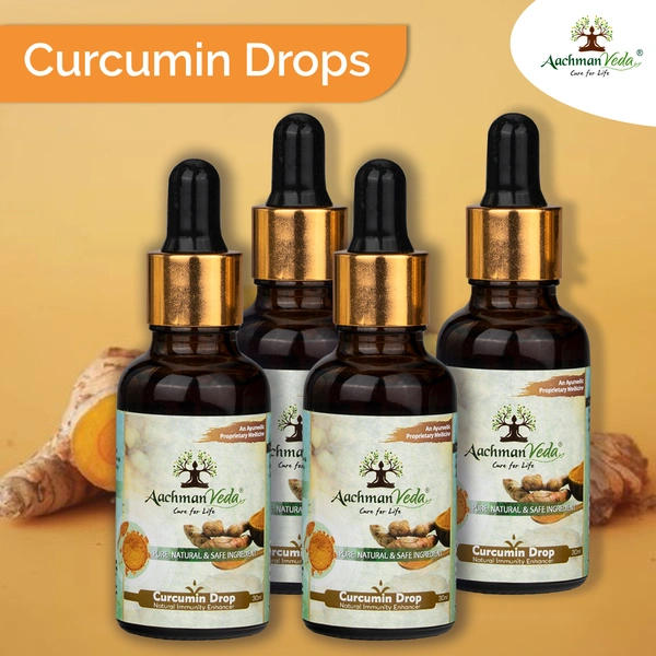 Aachman Veda Curcumin Drops - 1