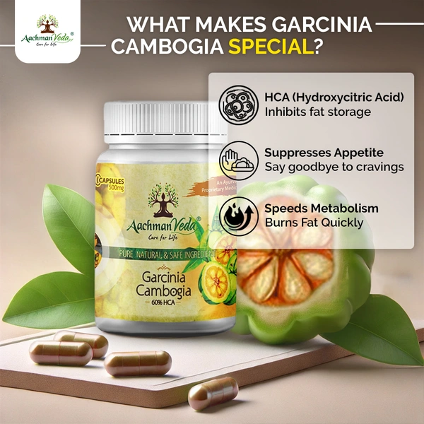 Aachman Veda Garcinia Cambogia Veg Capsules - 1