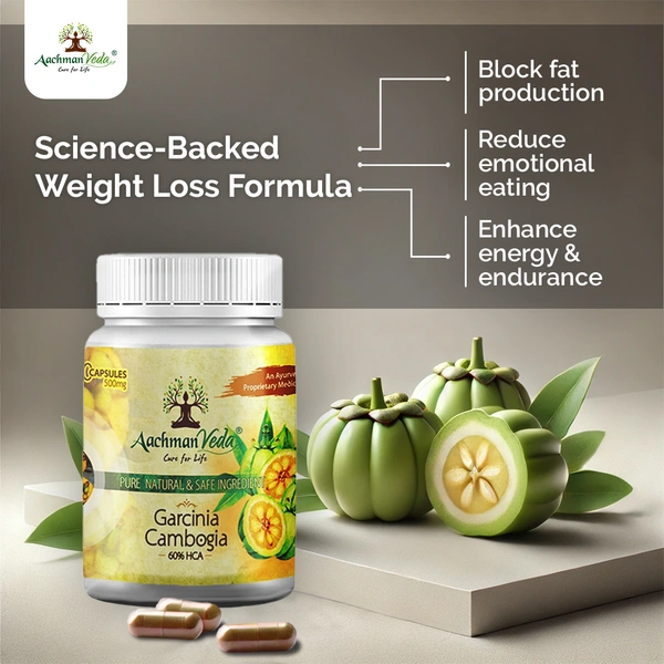Aachman Veda Garcinia Cambogia Veg Capsules - 1