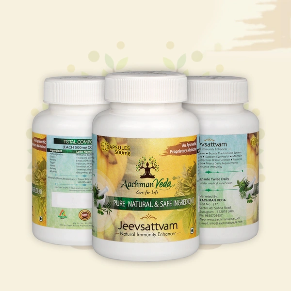 Aachman Veda Jeevsattvam (Multivitamin) Veg Capsules - 2