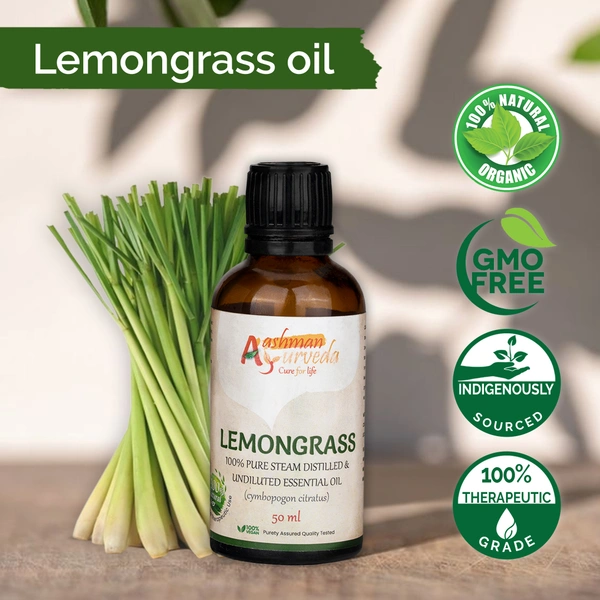 Aashman Ayurveda Lemongrass Pure Steam Distilled Essential Oil - 2