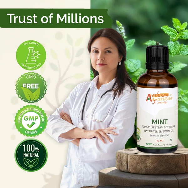 Aashman Ayurveda Mint Pure Steam Distilled Essential Oil - 2