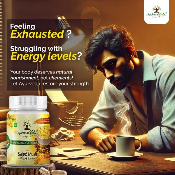 Aachman Veda Safed Musli Veg Capsules - 1