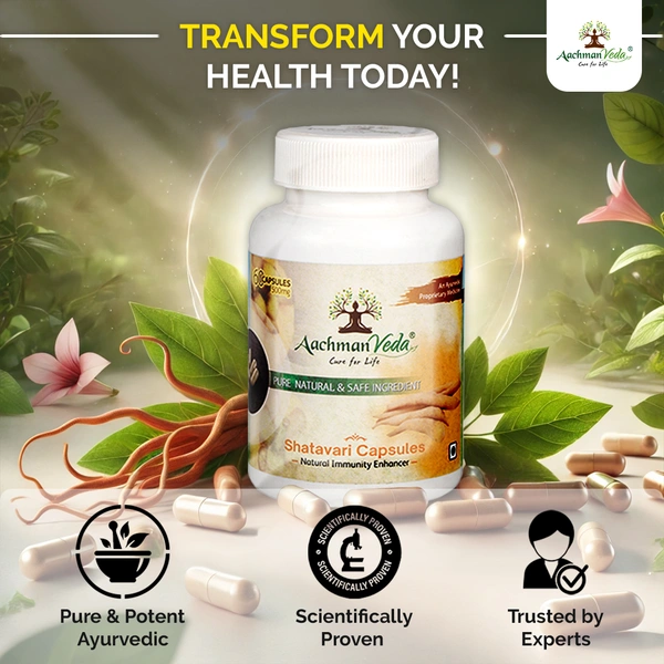 Aachman Veda Shatavari Veg Capsules - 1