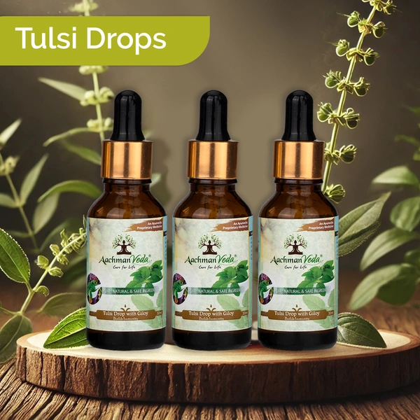 Aachman Veda Tulsi (with giloy) Drops - 4