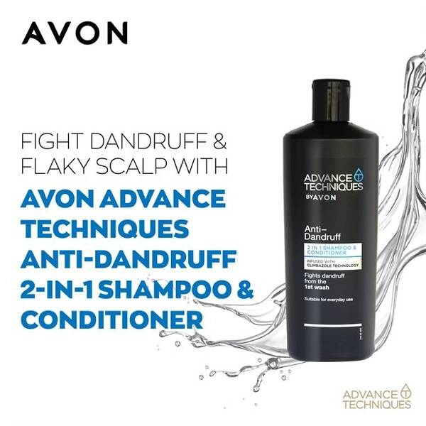 Avon Advance Techniques Anti-Dandruff 2-in-1 Shampoo & Conditioner - 700 ml, Shampoo