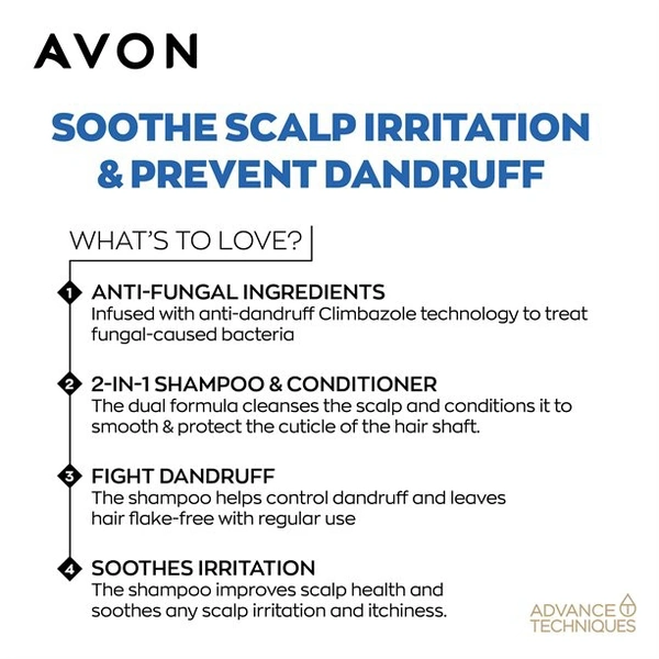 Avon Advance Techniques Anti-Dandruff 2-in-1 Shampoo & Conditioner - 700 ml, Shampoo