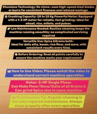 Rawat Heavy Duty Chakki Aata Mill With Spice And grains Grinding (Heavy-Duty) 2-HP