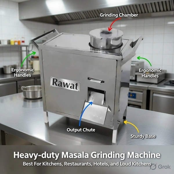 Heavy Duty Semi-Automatic Masala Grinding Machine – 3 HP Powerful Spice Grinder