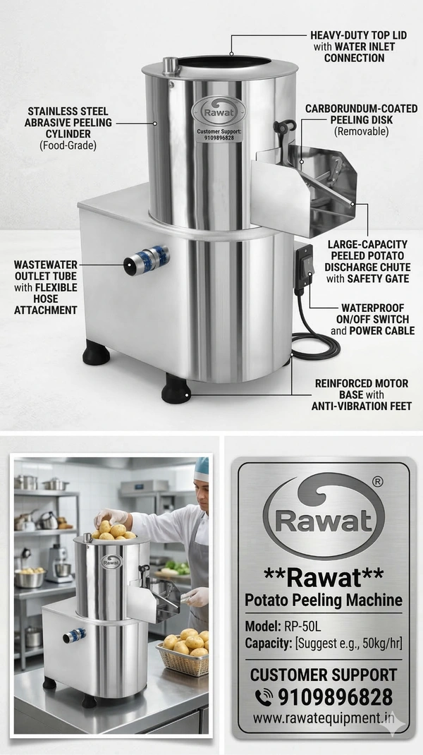 Potato Peeler Machine - 07 Kg